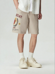 Jack Jones | NBA Collaboration Heat Team Detailed Embroidery Men Shorts