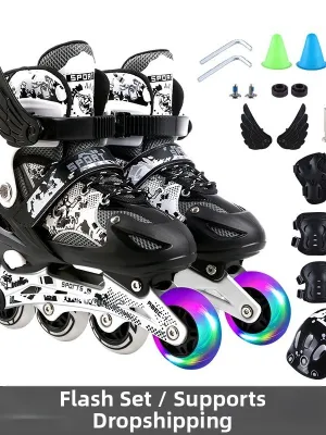 Adjustable Flash Childrens Roller Skates