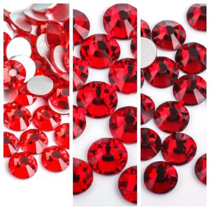Siam Glass 3D Nail Art Rhinestones Ss3 Ss4 Ss5 Ss6 Ss8 Ss10 Ss12 Ss16 Ss20 Ss30 Ss34 Crystal Non HotFix Nail Art Decorations