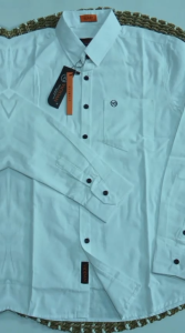 Kemeja VIODAN Terbaru 2025 IDOLA OFF White Cotton Sigaret Long Sleeve Shirt Kemeja Putih Pria