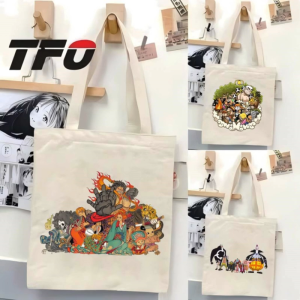 TFO Tote Bag One Piece the Straw Hat Pirates Monkey D. Luffy Versatile Ideal for College School