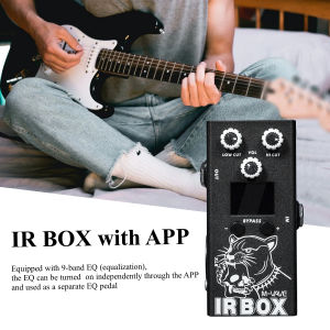 M-VAVE IR Box Guitar Pedal with 25 Guitar Cabinets 7 Bass Cabinets User IR Import 9-Band EQ True Bypass App Sync Control Bass &Guitar Effects Pedal