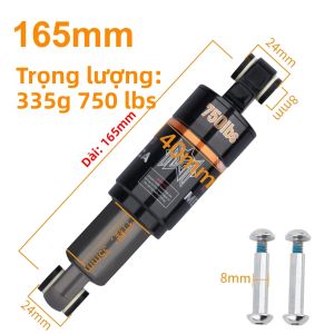 Xe Điện MTB Bike Giảm Xóc Phía Sau 750/850/1000lbs Khả Năng Chịu Tải 125/150/165/190mm Bộ Giảm Xóc Lò Xo Dầu Cho Xe Đạp