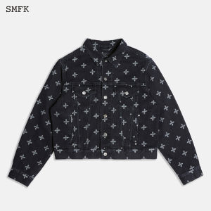 SMFK | Garden Print Thick Denim Jacket