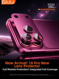 Bonaier | Premium Corning Glass Full Coverage Anti-Reflective Camera Lens Protector for iPhone 17 Pro Max