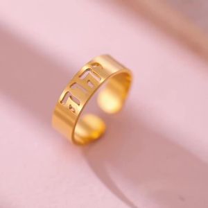 Nhẫn Thép Không Gỉ Thời Trang Có Thể Điều Chỉnh Kiểu Dáng YHWH Dành Cho Cả Nam Và Nữ Trang Sức Cầu Nguyện Quà Tặng Phong Cách Punk Nhẫn Cưới Hình Bộ Xương
