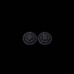 Huitan Simple Round Shaped Women Stud Earrings Full Shining Cubic Zirconia Trendy Versatile Lady Party Daily Accessories Jewelry