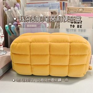 KOKUYO Boys Simple Large Capacity Pillow Case Pencil Bag Cotton Material School Supplies for Junior High Students