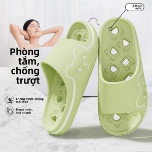 MONLEYTA | Dép đi trong nhà phòng tắm chống trượt chống mùi mùa hè cho nam và nữ Dép đi trong nhà thoáng khí bằng PVC