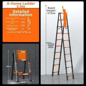 ZHUOLESHI | Heavy-duty Steel Extension Folding Step Ladder