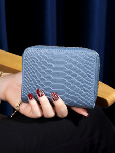 Ultra-Thin Soft Cowhide Zipper Wallet High-End Large Capacity 20 Card Slot Leather Bifold Driver License Business Card Holder