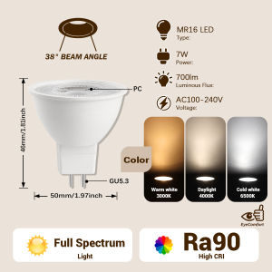 Bóng Đèn LED Toàn Phổ 9W 7W GU10 MR16 CRI90 Hiệu Ứng Màu Sắc Cao AC100-240V Thay Thế Đèn Pha Halogen Cho Tủ