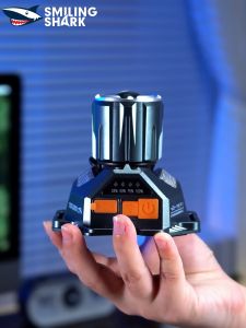 Smiling shark TD0204 LED Headlight M60 Super Bright 6000LM Inductive Head Lamp 9Mode Type-c Rechargeable Work Light White Red Yellow Light Outdoor Camping fishing