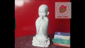 Tượng tô màu Thạch Cao Chú Tiểu An Vui E28 cao 15 16 cm (Không kèm màu vẽ) trò chơi trẻ em