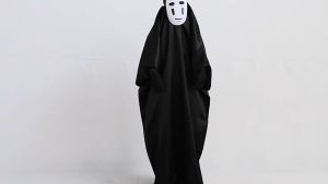 (Ready Stock) Adult Children Kid Spirited Away Kaonashi No Face Man Mask Costume Cosplay Halloween Ghost Hantu Faceless