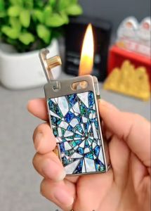 Bật lửa Chief 712 khảm xà cừ sử dụng xăng đá Full box