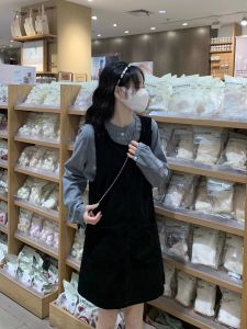 Japanese-Style Retro Suit Skirt Womens Spring & Fall New Arrival Fancy Small Sleeveless Vest Skirt Long Sleeves Shirt Two-piece Set