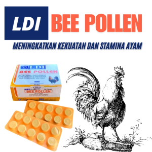 vitamin ayam BEE POLLEN LDI ( 1 STRIP ) - Meningkatkan Kekuatan dan Stamina Ayam