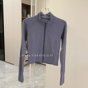 High-End Classic Fleece-Like Stand Collar Fitness Yoga Jacket Womens Slimming Sportswear Quick Dry Wear Resistant