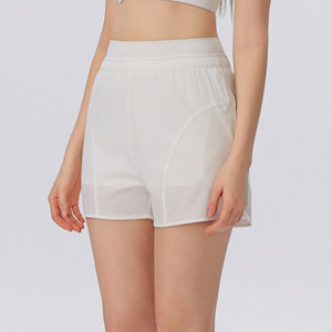 Womens Athletic Shorts High Waisted Running Shorts Pocket Sporty Short Gym Elastic Workout Shorts