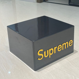 Modern Minimalist Acrylic Bear Base Display Stand Rectangular Home Living Room Decorations Heightening Trendy Bear Ornaments