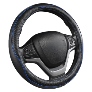 Vỏ Bọc Vô Lăng Bằng Da PU Sang Trọng 15 Inch Họa Tiết Nổi Chống Trượt Phù Hợp Với Hầu Hết Các Loại Xe