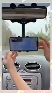 Dudukan HP Mobil Kaca Spion – Holder Universal 360 Derajat Bisa Dilipat & Anti Jatuh