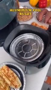 30pcs ALUMINIUM FOIL TRAY 7/8 Inci Air Fryer Ahan Panas Aluminium Anti Lengket SERBAGUNA Wadah Loyang Sekali Pakai