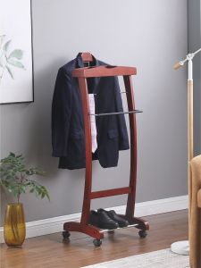 Regent Home | Modern Bedroom/Office Wooden Coat Rack with Wheels