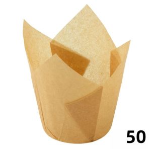 Tulip Flame Resistant Oil Proof Baking Cups 50pcs Oven Use Paper Cups for Muffin Baking Kitchen Cooking Tools And Utensils