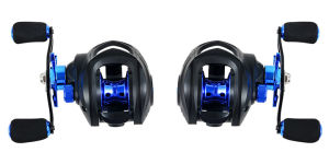 Fishmx câu cá Reel 7.2:1 tỷ lệ bánh tối đa kéo 10kg Baitcasting Reel với nhôm ống chỉ cho thu hút nước ngọt pesca