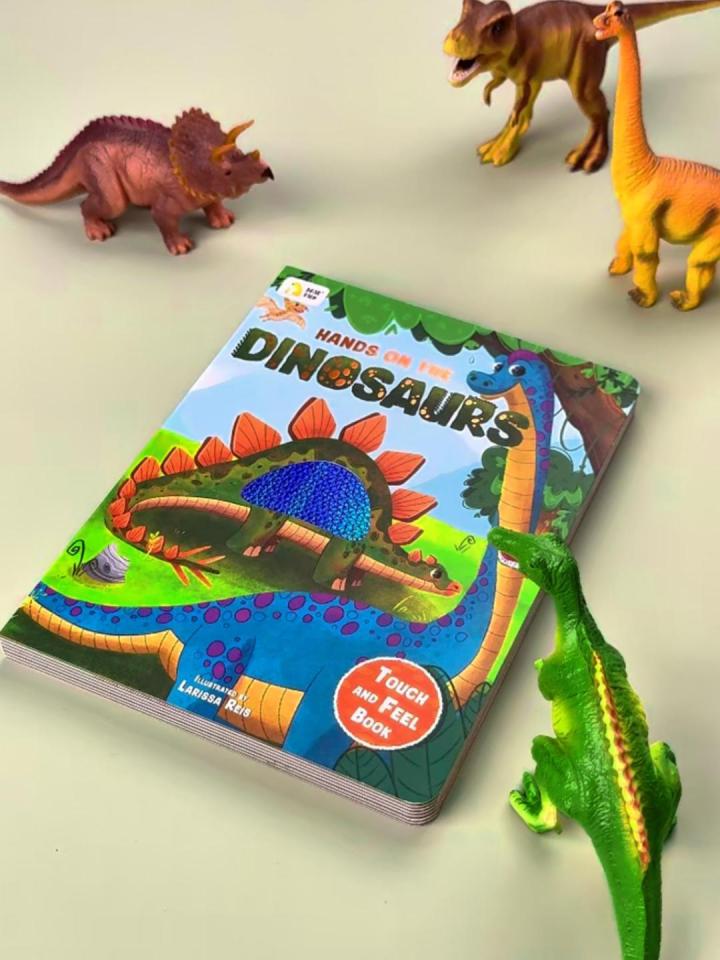 BEAR TALE Touch Book Animal Dinosaur Learning Book Baby Early Education Book 12Pages