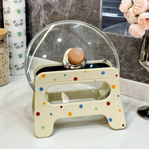 Kitchen Countertop Pot Lid Holder Spatula Drain Rack Stove Storage Shelf Cutting Board Holder Pot Cover Organizer