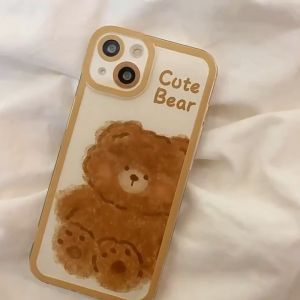 Casing Soft Case Xiaomi Redmi 10 4G Prime Note 10S Note 10 4G Note 10 5G Note 10 Pro 4G Note 11 11S 4G Note 11 Pro Poco M3 Pro Poco M4 Pro Poco X3 NFC M5S Poco X3 Pro Case Cute Bear Smile Character Silicon Premium