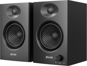 Ohayo | OHAYO 60W Computer Speakers for Music Gaming Active Bluetooth 5.3 Stereo 2.0 Speakers for Desktop PC or Laptop Aux RCA Input