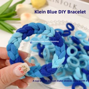 Handmade DIY Materials Klein Blue Bracelet for Couples Self-Discipline Hair Ties Womens Head Ropes Woven Handchains Hair Bands