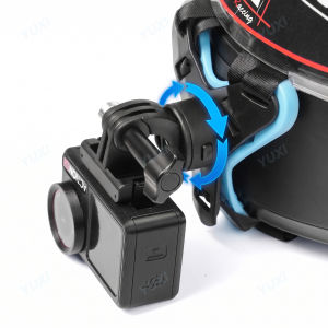 360° Rotatable Motorcycle Helmet Chin Mount Strap Front Holder for GoPro Hero 13 12 DJI Osmo Action Insta360 Camera Accessories