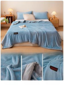 Thickened Milk Velvet Bed Sheet Single Piece Student Dormitory Single Quilt Coral Fleece Blanket Polyester Fiber Active Printing