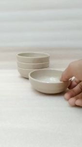 Bộ 10 cái chén chấm tròn gân melamine nâu bóng CO 18 - Ø 11.3 x 4.0 cm