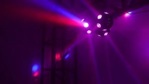 Flowwave Disco Light 18 RGBW LEDs Moving Head - DMX512 & Sound-Activated 360° Beam for Parties, Weddings, Stage Events