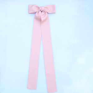 Zhang Bichen Same Style Pink Bows Barrettes Womens Back Head Long Streamer Head Clip Spring Clip Fairy Temperamental Headdress