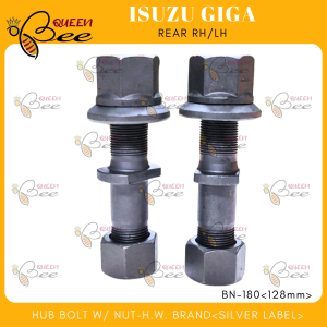 QUEEN BEE 128mm Isuzu Giga V10 truck HUB BOLT and NUT REAR TYPE BN-180