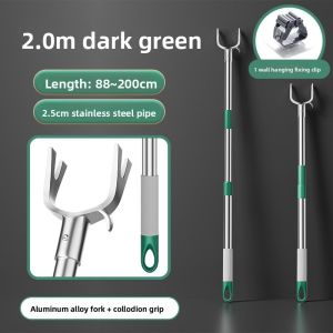 MONLEYTA | Extendable Stainless Steel Clothes Drying Rods Home Use Balcony Clothesline Holder Long Handle Laundry Hanger For Household