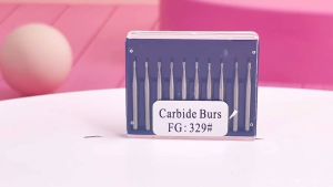 Dental Surgical Carbide Burs Tungsten Steel Bur FG # 329 Friction Grip Drills fit High Speed Handpiece 10pcs/pack