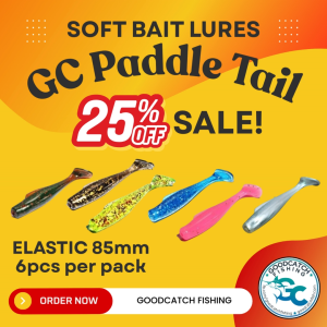 GoodCatch GC Paddle Tail Elastic Soft Bait 85mm 6pcs per pack Fishing Lures