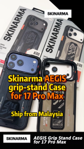 Skinarma for iPhone 17 Pro Max | 17 Pro Aegis Magcharge Grip Stand Vegan Leather Drop Protection Case