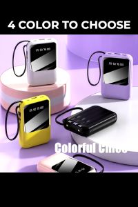 Climax power bank 20000mah built-in 3-line fast charging digital display battery level portable external battery pack
