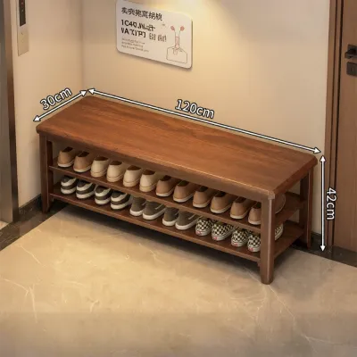 YONGJUE | Solid Wood No-Assembly Entryway Shoe-Changing Bench