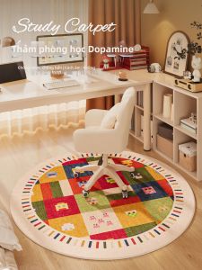 MENGSHANGDIAN | Dopamine Style Children Desk Rug Easy Maintenance