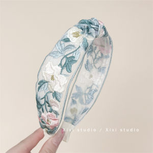 Exquisite Travel Hairband Small Batch Design Embroidered Headband Versatile Hair Wrap Premium Feeling Band for Outdoor Activities